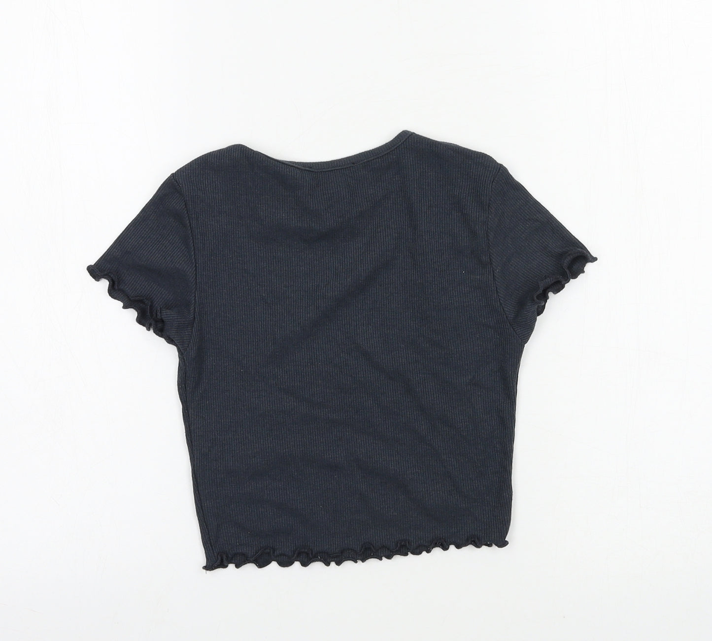 New Look Girls Grey  Jersey Basic T-Shirt Size 9 Years