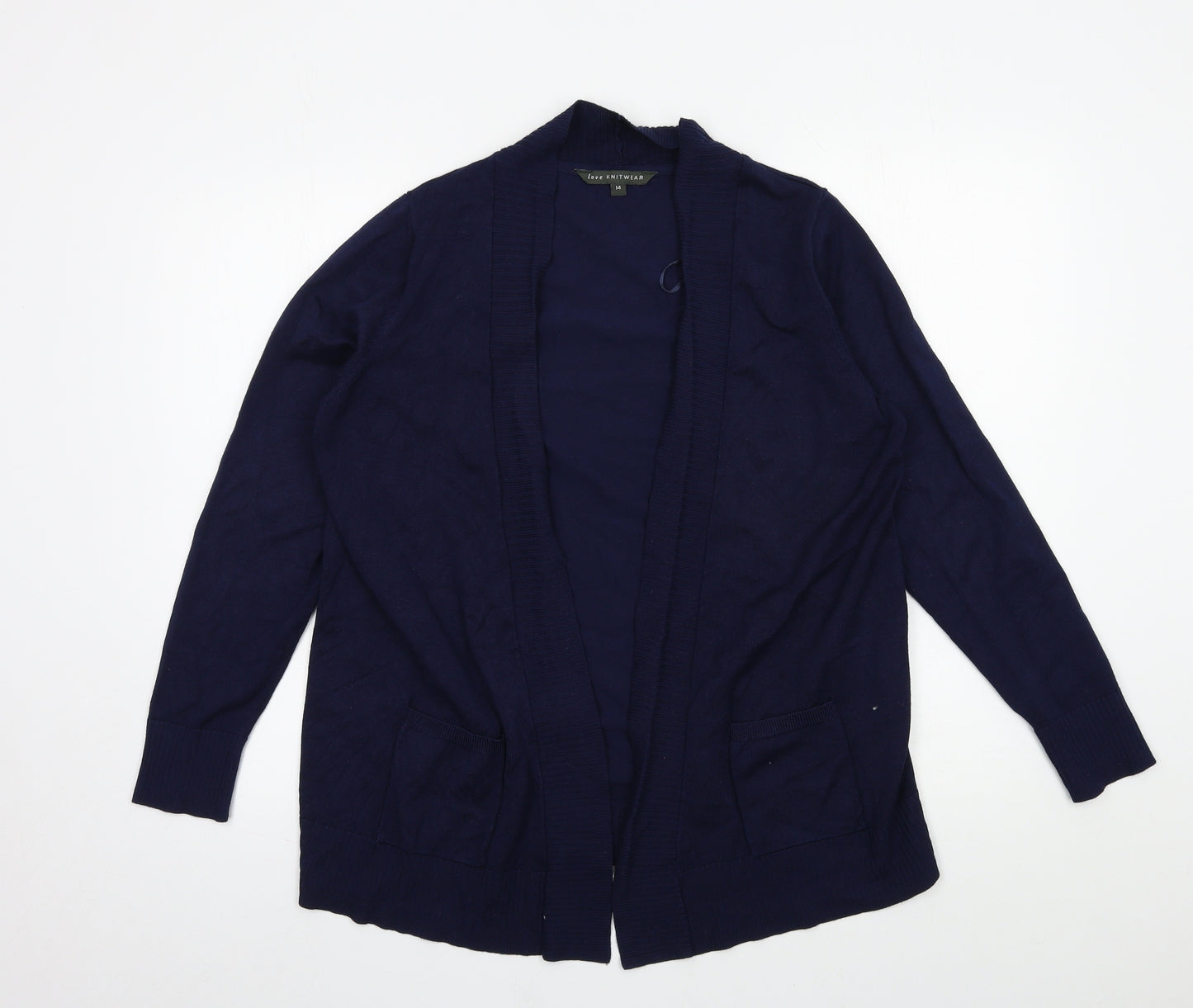 Bonmarché Womens Blue  Knit Cardigan Jumper Size 14