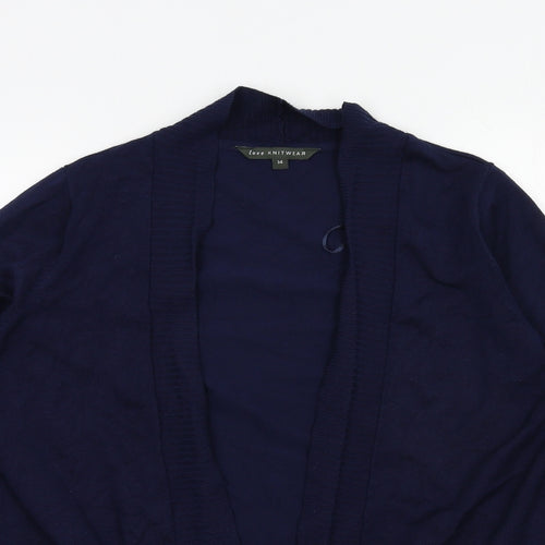 Bonmarché Womens Blue  Knit Cardigan Jumper Size 14