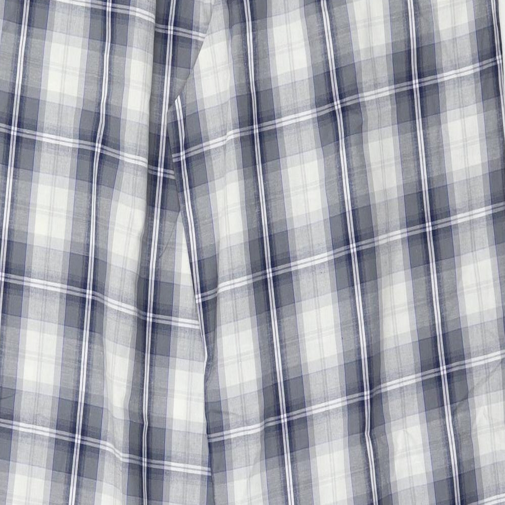 Easy Womens Grey Plaid  Capri Pyjama Pants Size L