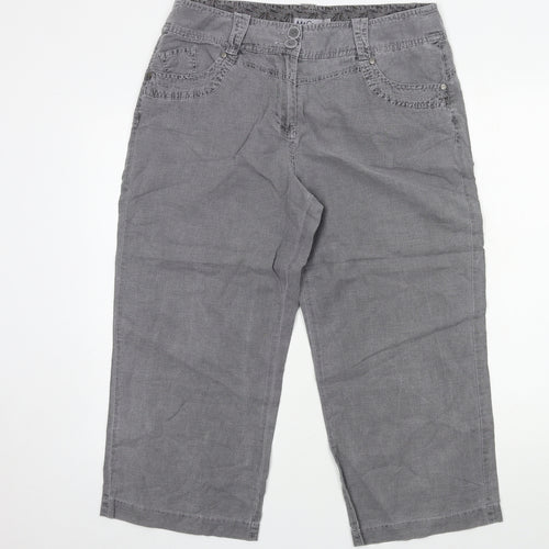 M&Co Womens Grey   Trousers  Size 14 L22 in