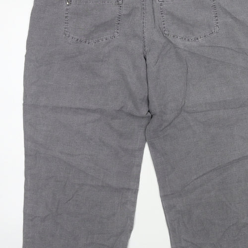 M&Co Womens Grey   Trousers  Size 14 L22 in