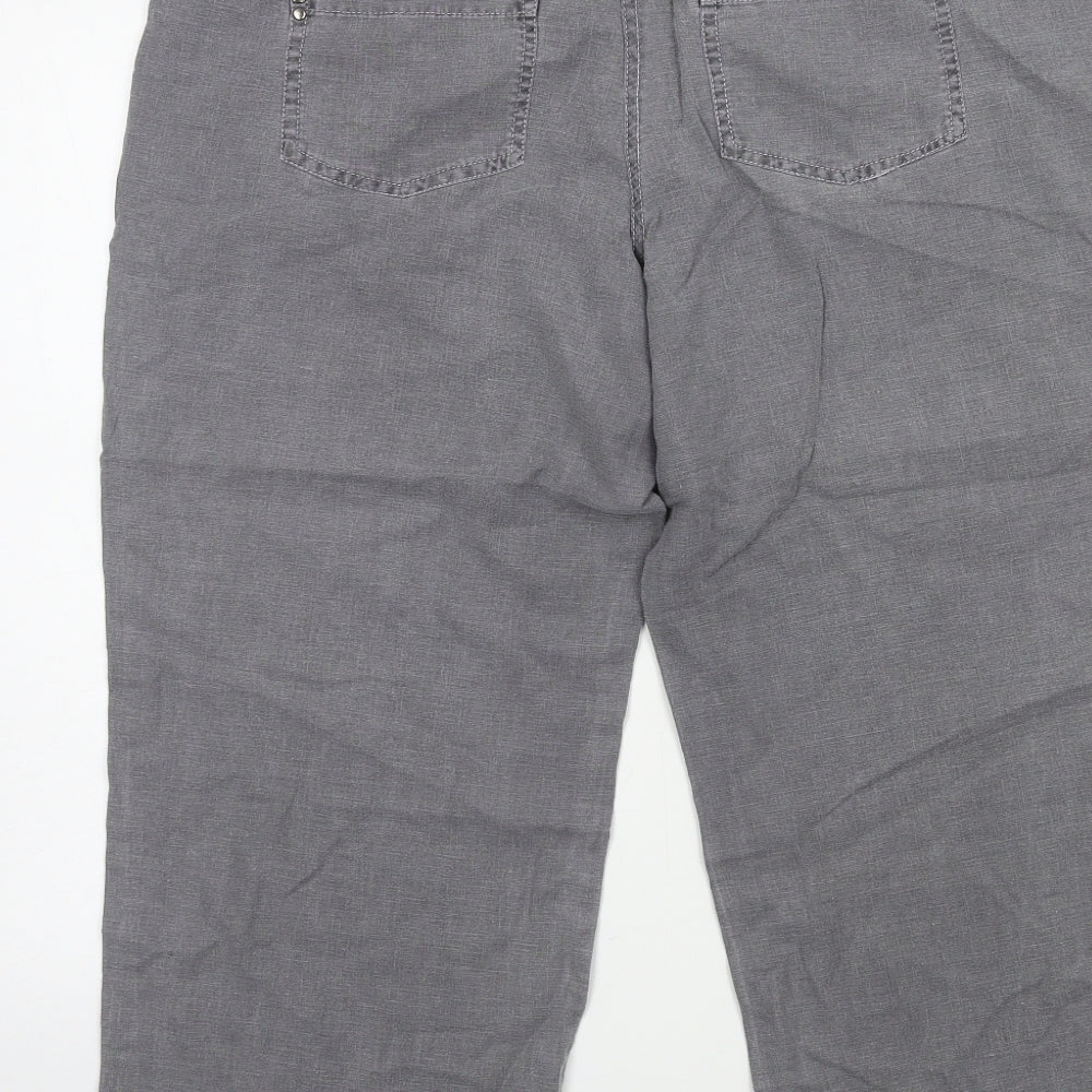 M&Co Womens Grey   Trousers  Size 14 L22 in