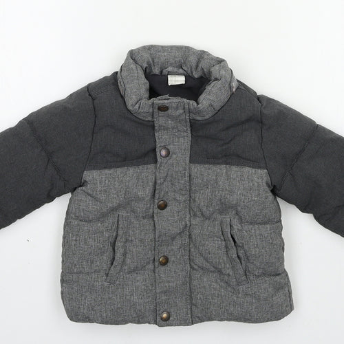 H&M Boys Grey   Puffer Jacket Jacket Size 18-24 Months