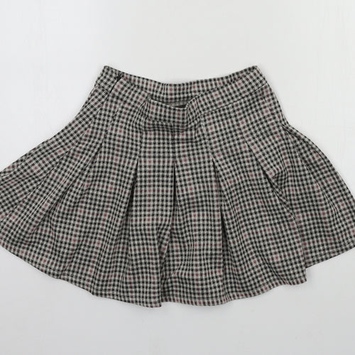 Primark Girls Beige Check Ponte Flare Skirt Size 9-10 Years