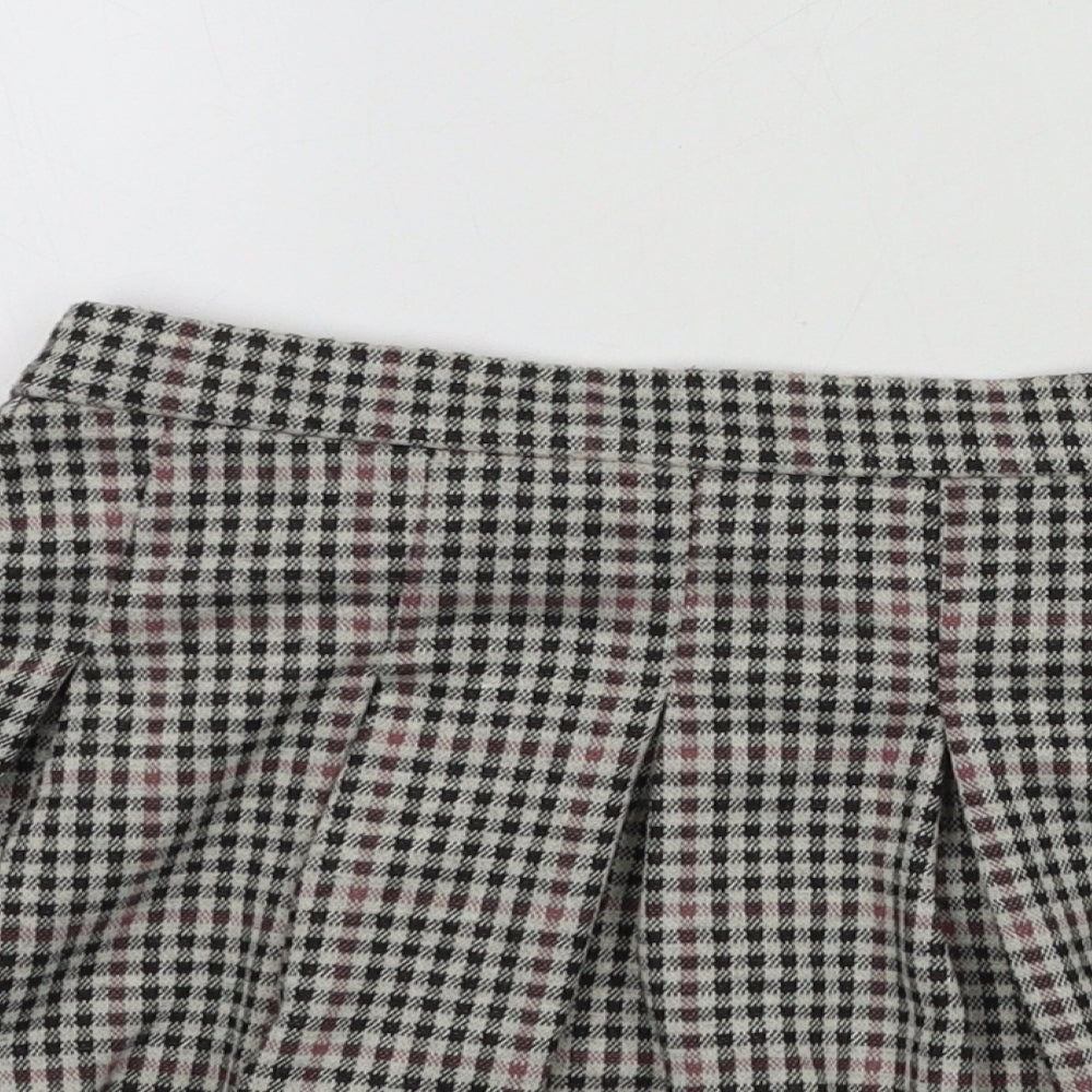 Primark Girls Beige Check Ponte Flare Skirt Size 9-10 Years