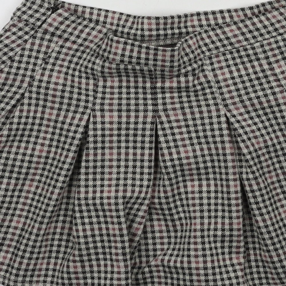 Primark Girls Beige Check Ponte Flare Skirt Size 9-10 Years