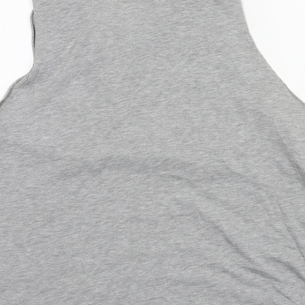 River Island Womens Grey  Jersey Basic Tank Size 16  - Flamingo