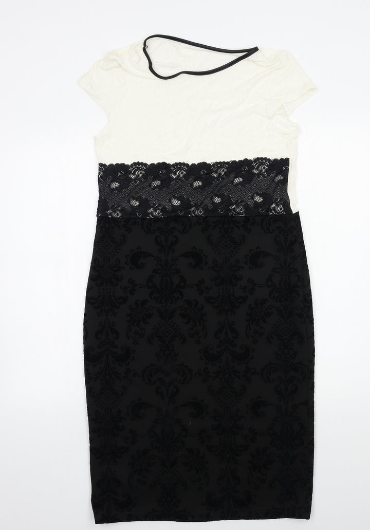 Preworn Womens Ivory  Jersey Bodycon  Size 14