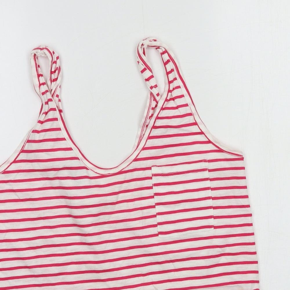 NEXT Womens Pink Striped Jersey Basic Tank Size 12