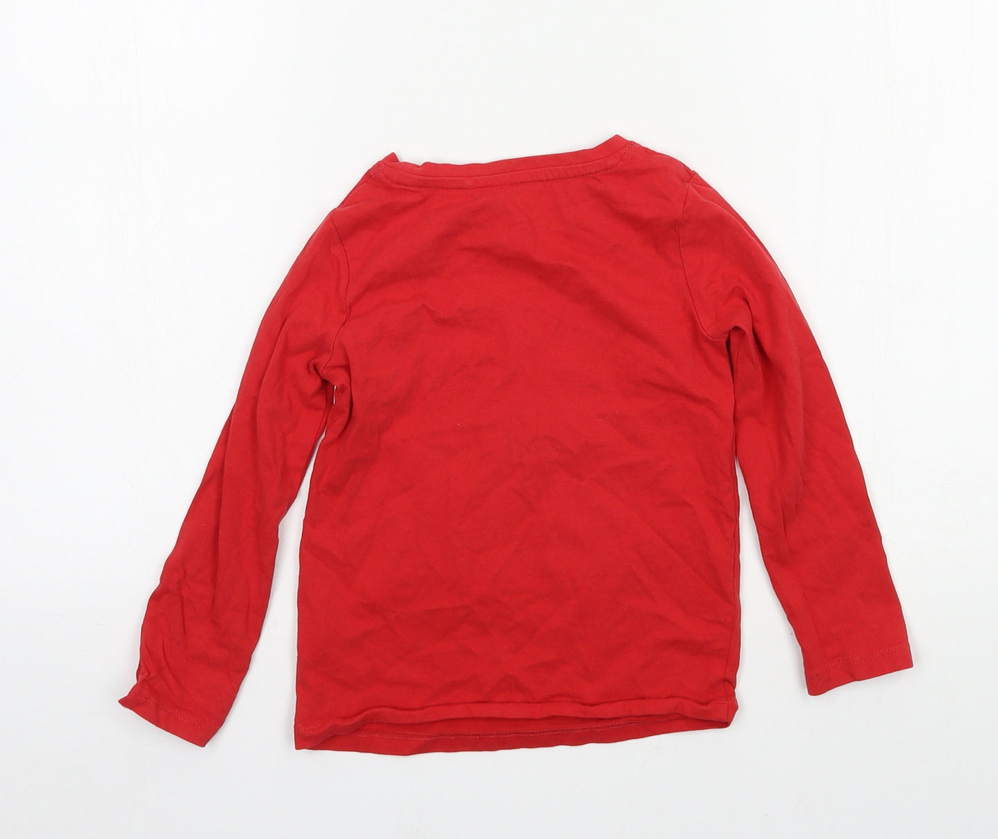 NEXT Girls Red  Jersey Basic T-Shirt Size 4 Years  - Dear Santa
