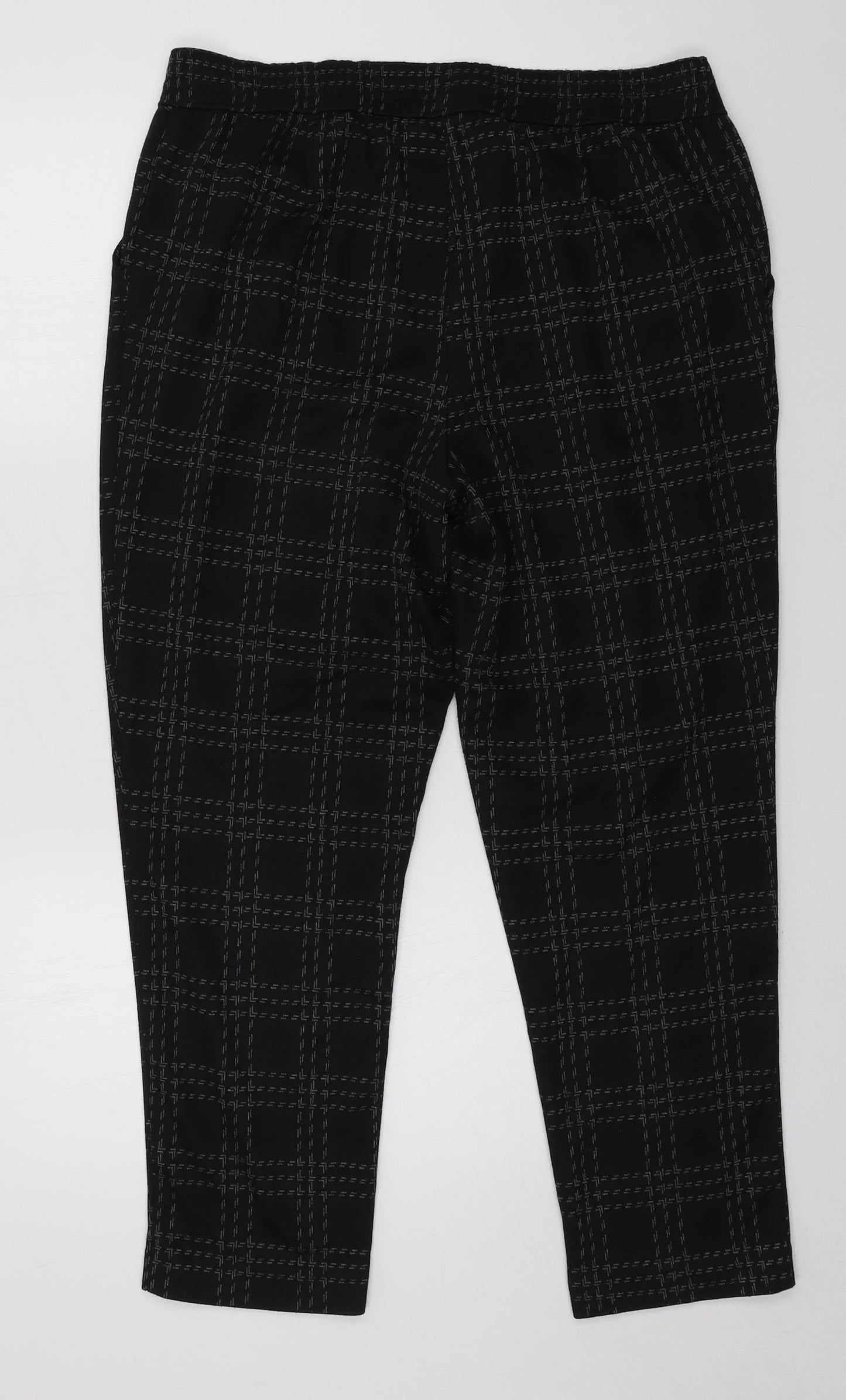 Bonmarché Womens Green Striped Jersey Trousers  Size 16 L25 in