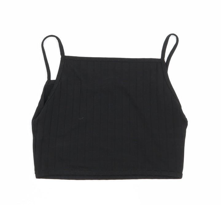 Boohoo Womens Black Camisole Tank Size 10 - crop top