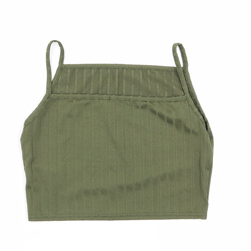 Boohoo Womens Green   Camisole Tank Size 10  - crop top