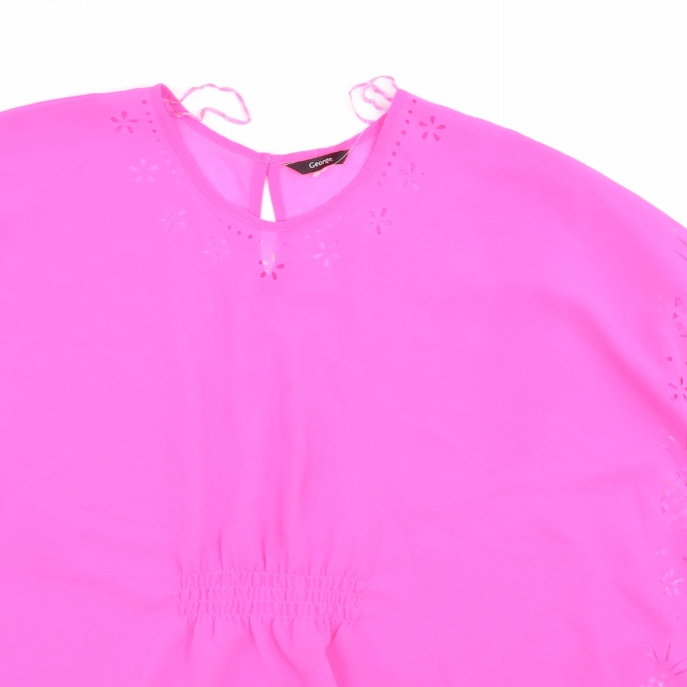 Asda George Womens Pink   Basic Blouse Size L  - beach top