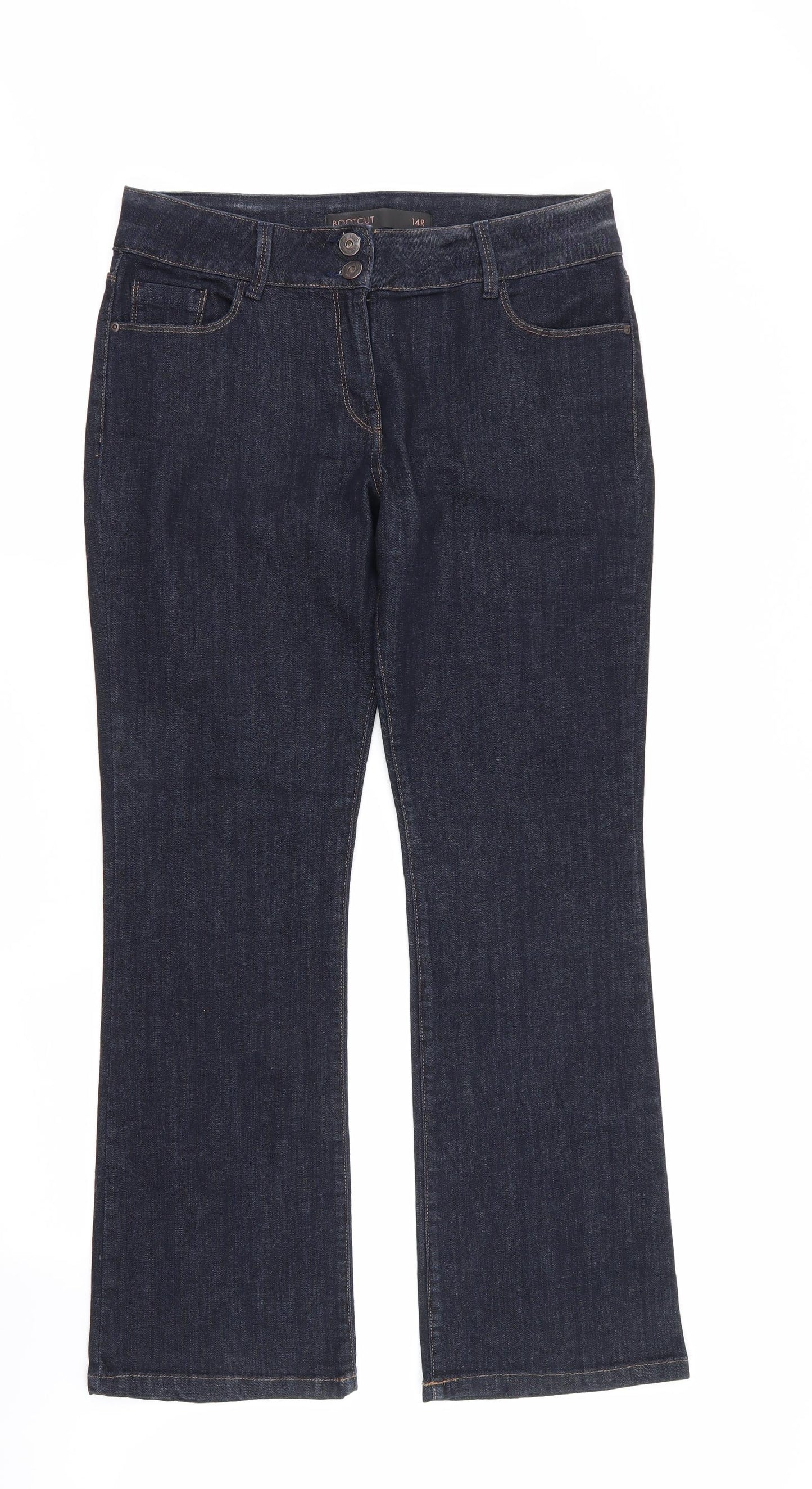 NEXT Womens Blue   Bootcut Jeans Size 14 L32 in