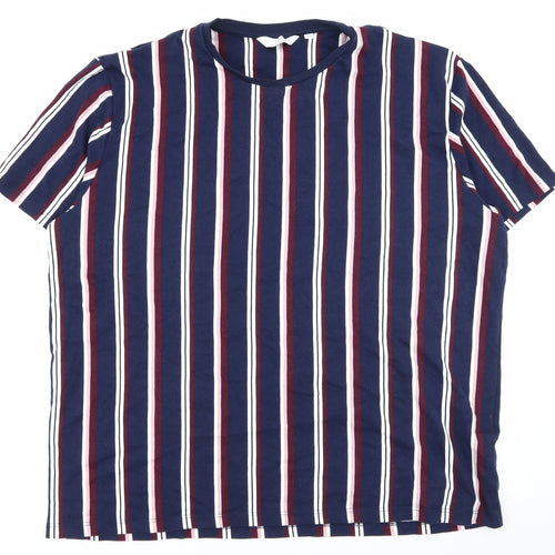 NEXT Mens Multicoloured Striped   T-Shirt Size 2XL