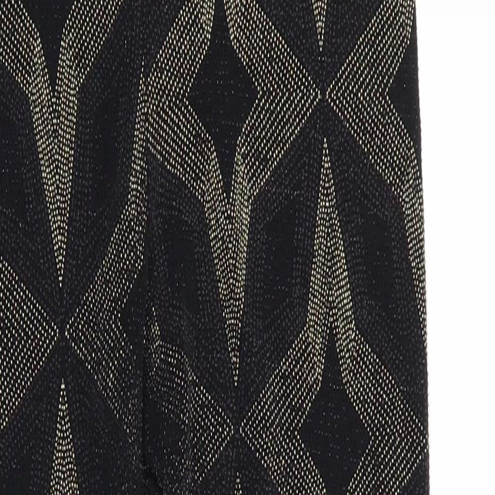 Primark Womens Black Geometric  Jegging Leggings Size 10 L28 in - Stretch waistband/legging