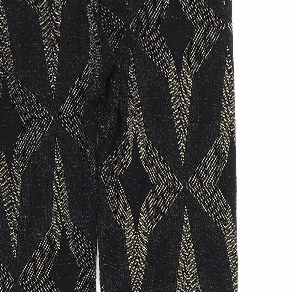 Primark Womens Black Geometric  Jegging Leggings Size 10 L28 in - Stretch waistband/legging