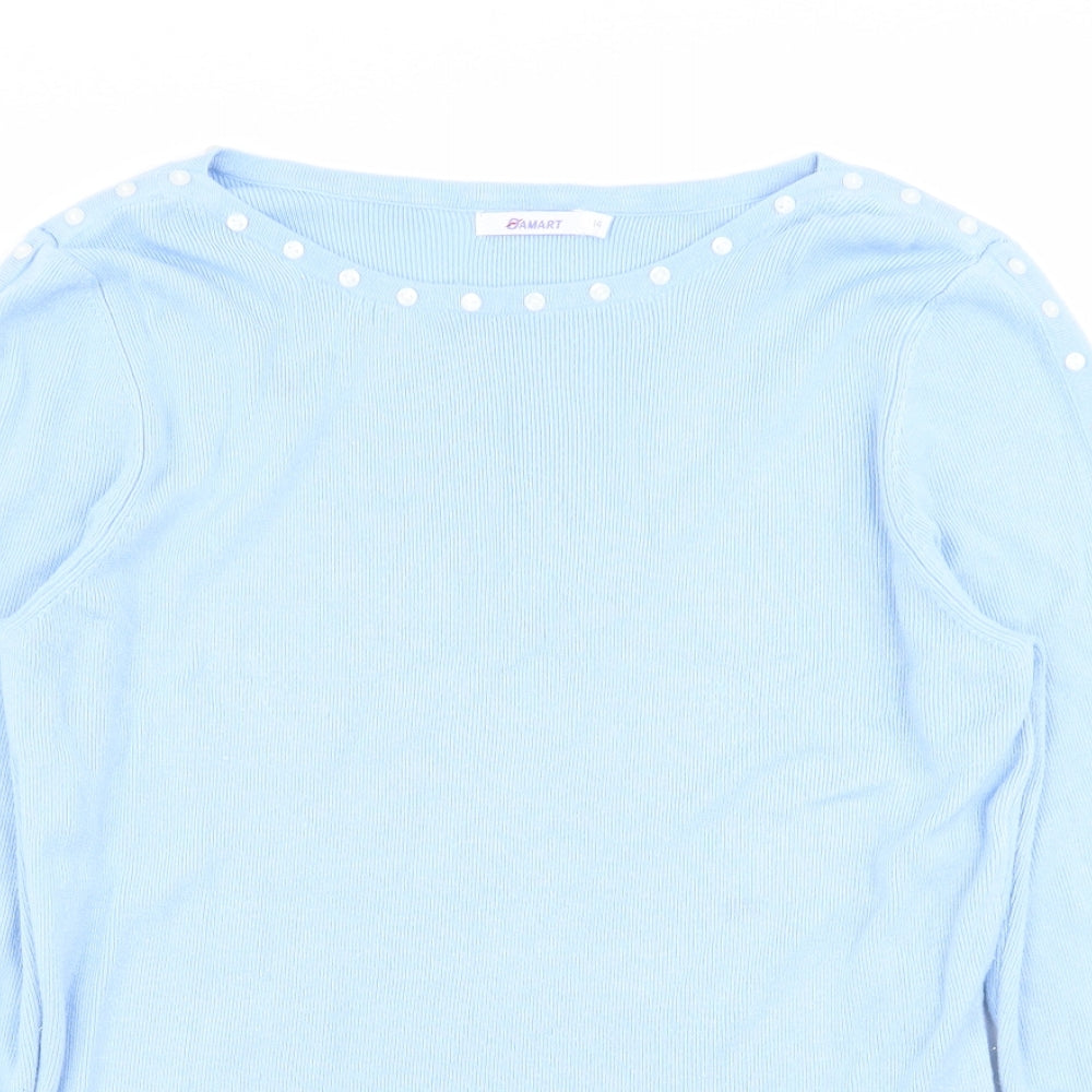 Damart Womens Blue   Pullover Jumper Size 14