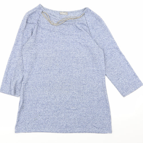 CND Womens Blue   Basic T-Shirt Size 14