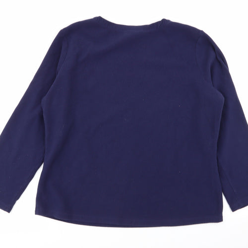 Asda George Womens Blue Solid  Babydoll Pyjama Top Size 16