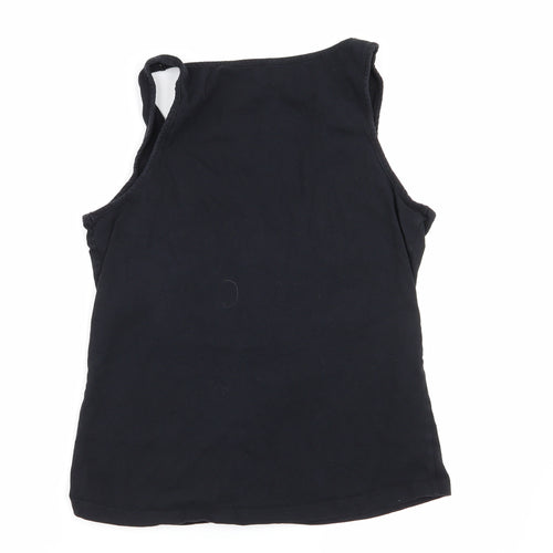 Asda George Womens Black Solid  Top Pyjama Top Size 12