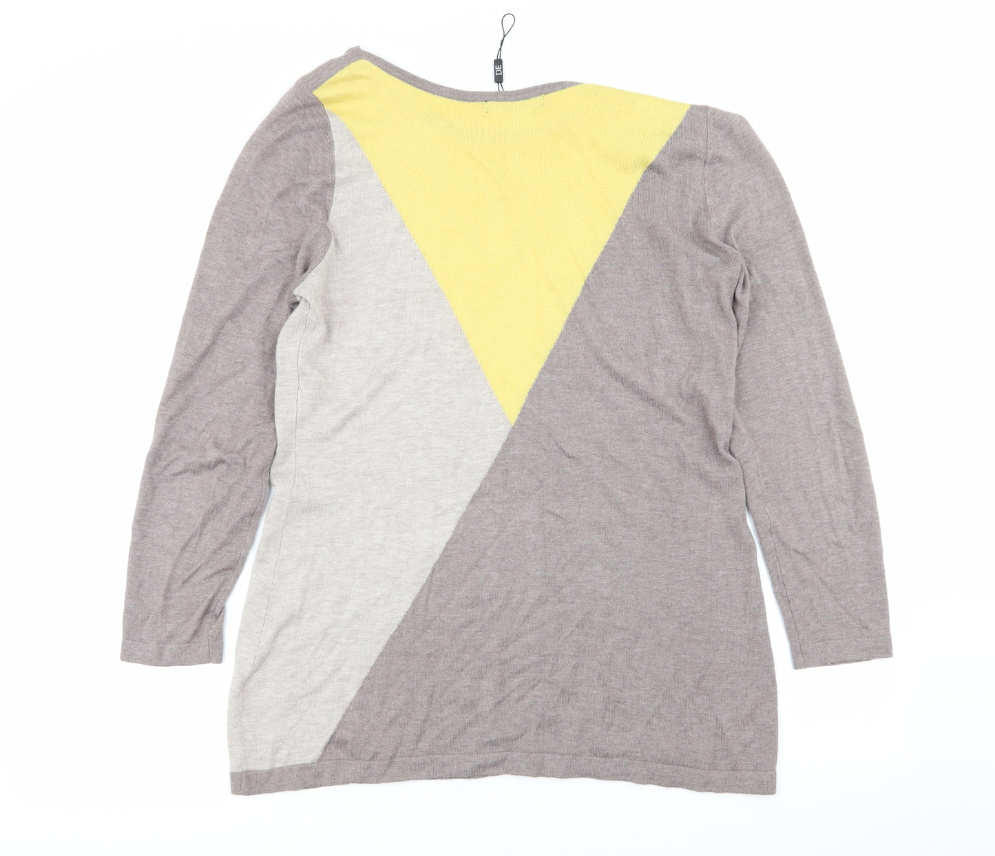 David Emanuel Womens Multicoloured Geometric  Pullover Jumper Size S