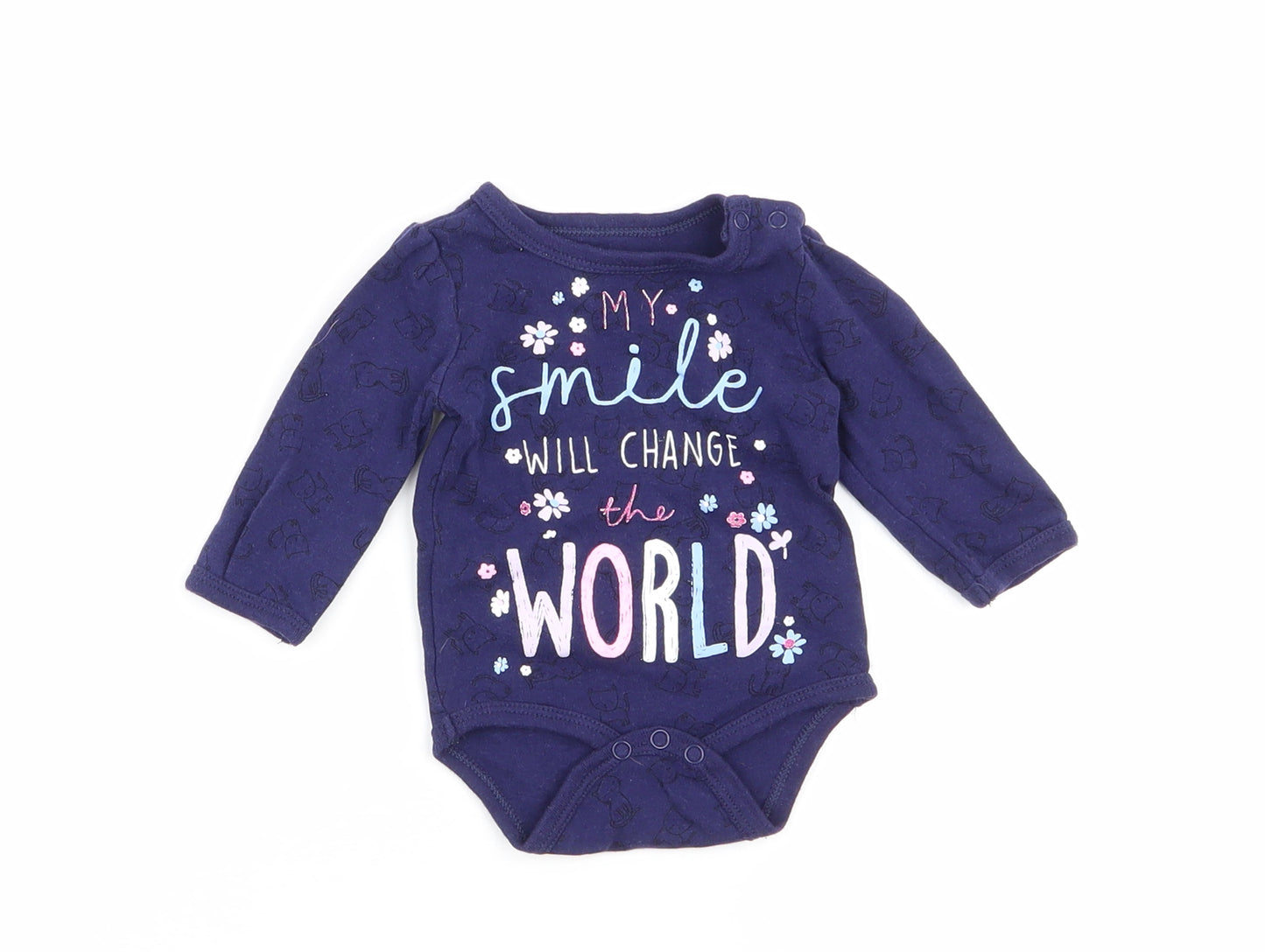 so cute Girls Blue   Babygrow One-Piece Size 0-3 Months