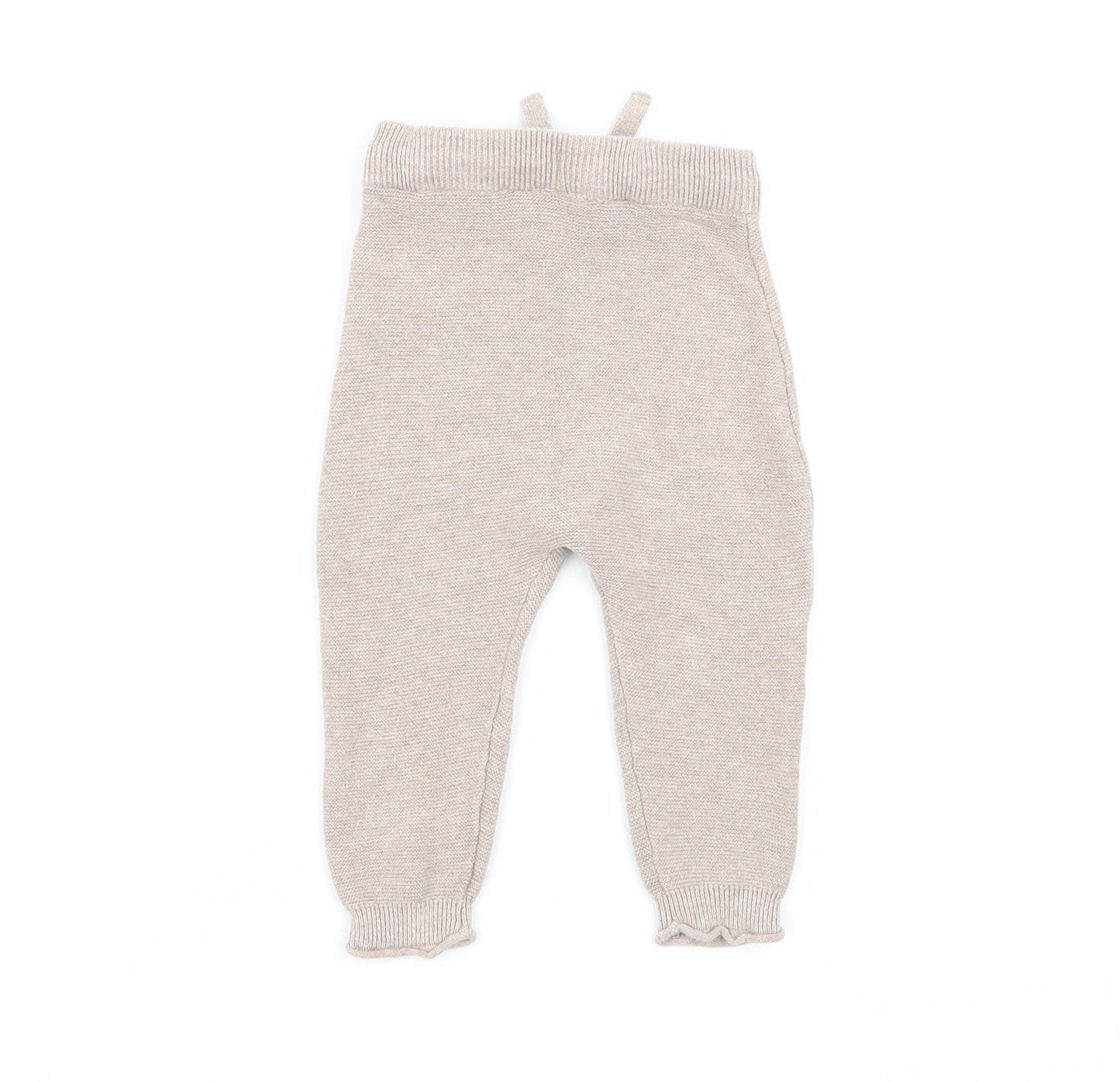 H&M Girls Beige   Jogger Trousers Size 9 Months