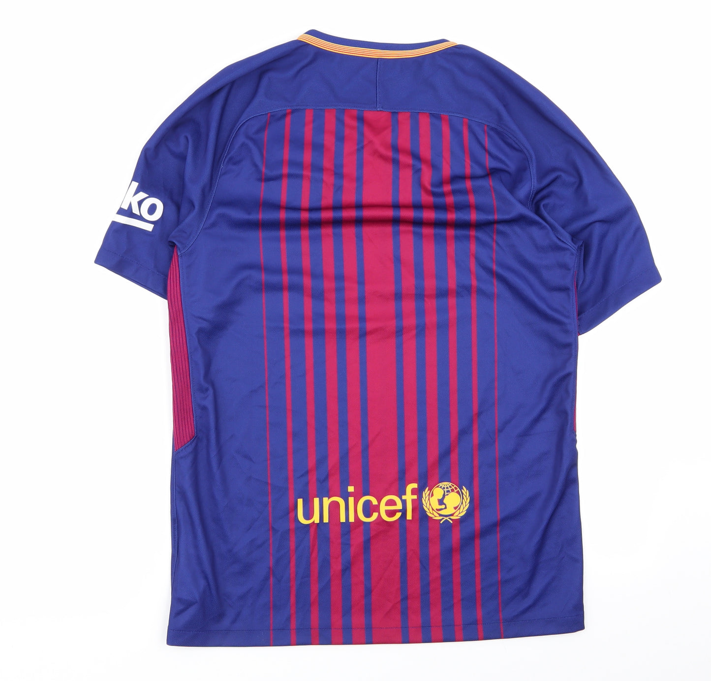 Barcelona Mens Multicoloured Striped  Basic T-Shirt Size S