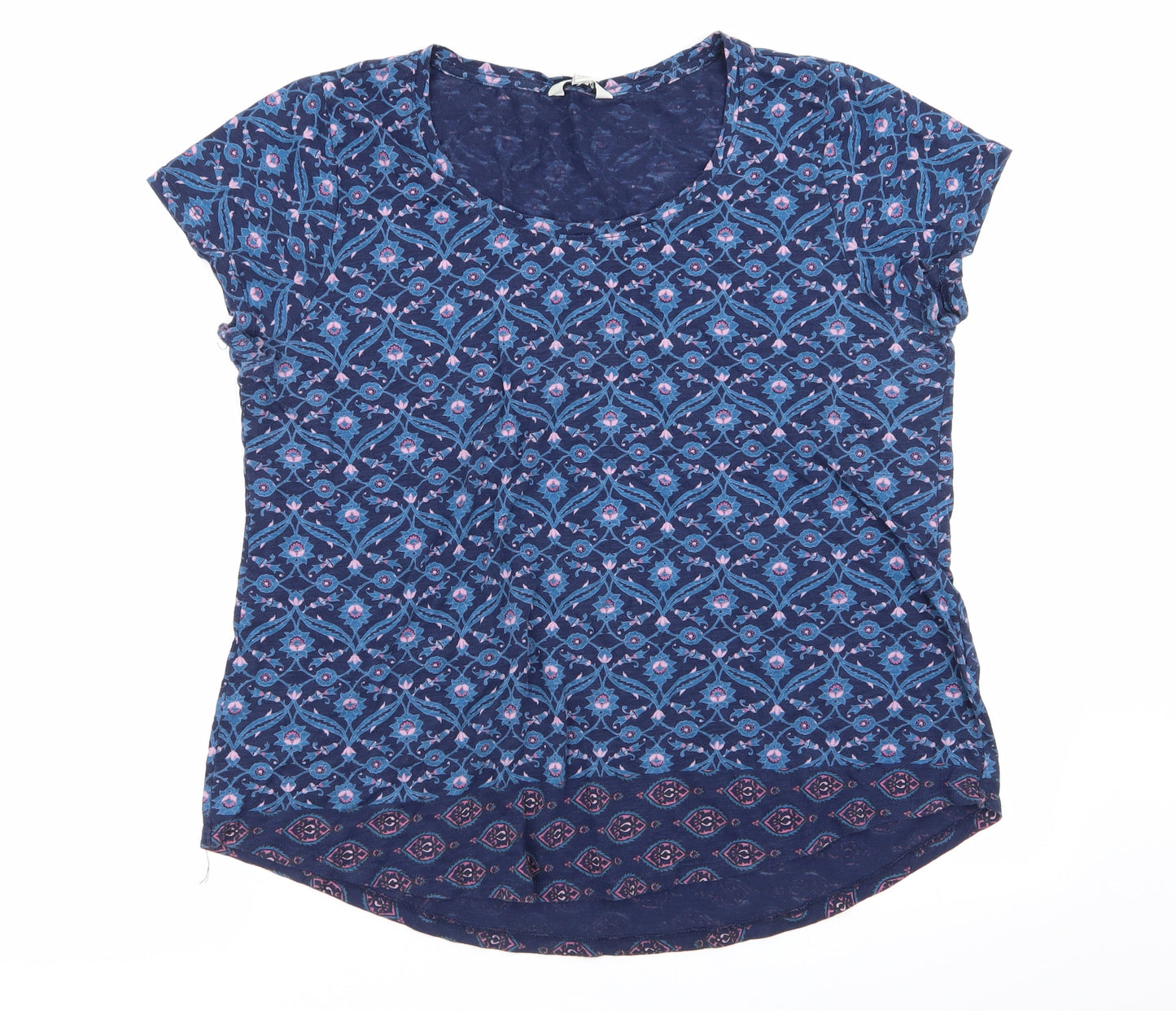Lucky Brand Womens Multicoloured Floral  Basic T-Shirt Size XL
