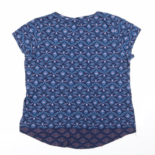 Lucky Brand Womens Multicoloured Floral  Basic T-Shirt Size XL