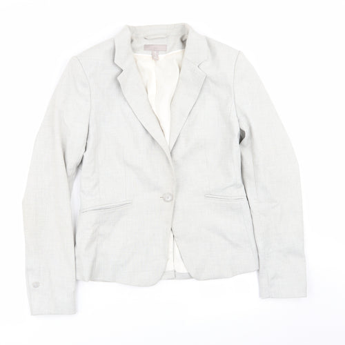 H&M Womens Grey   Jacket Blazer Size 10