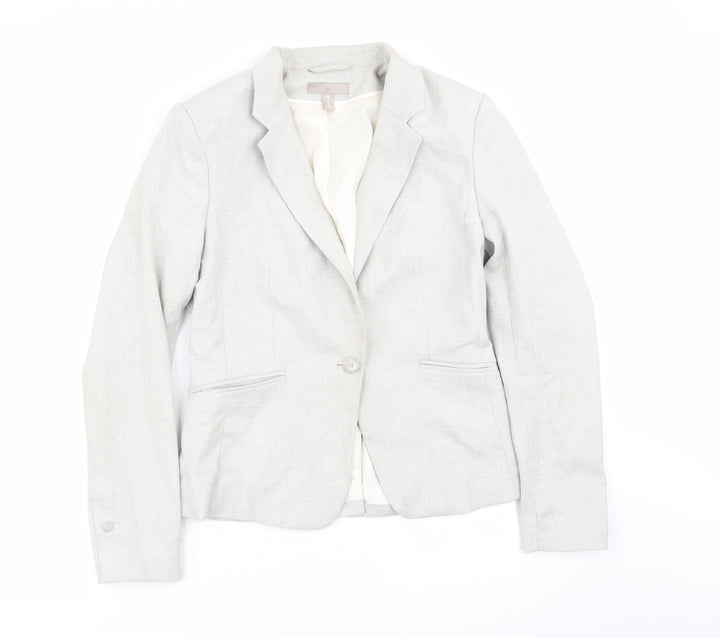 H&M Womens Grey Jacket Blazer Size 10