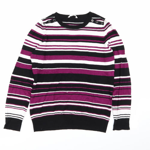 pep and co Womens Multicoloured Striped  Pullover Jumper Size 16