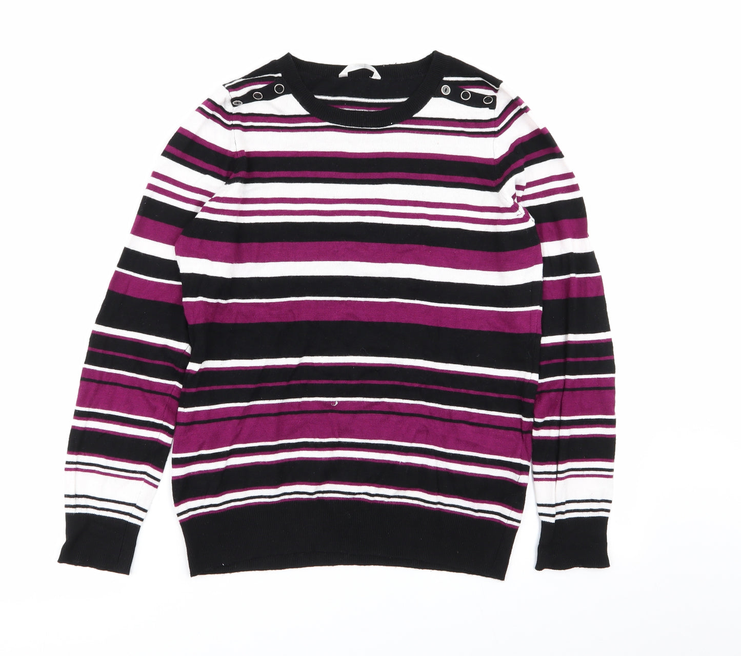 pep and co Womens Multicoloured Striped  Pullover Jumper Size 16