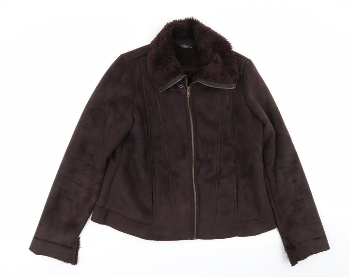 BM Womens Brown   Jacket Coat Size 16