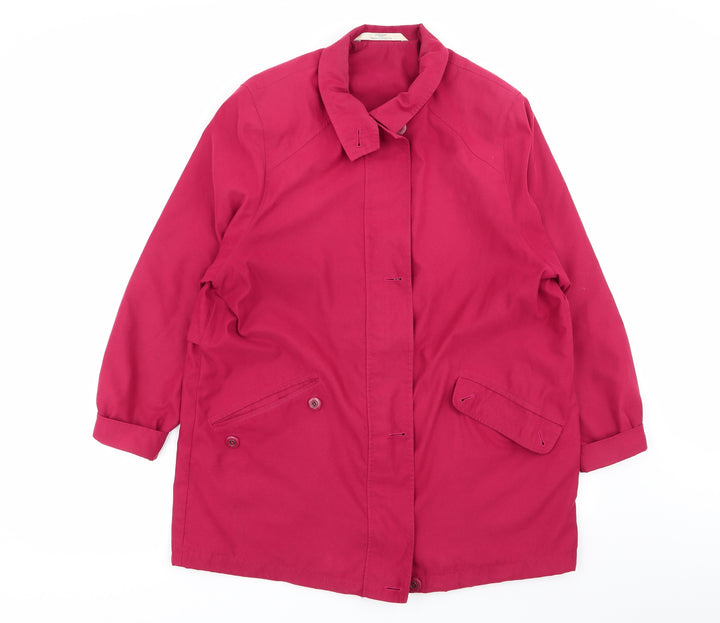 M&S Womens Red Jacket Coat Size 12