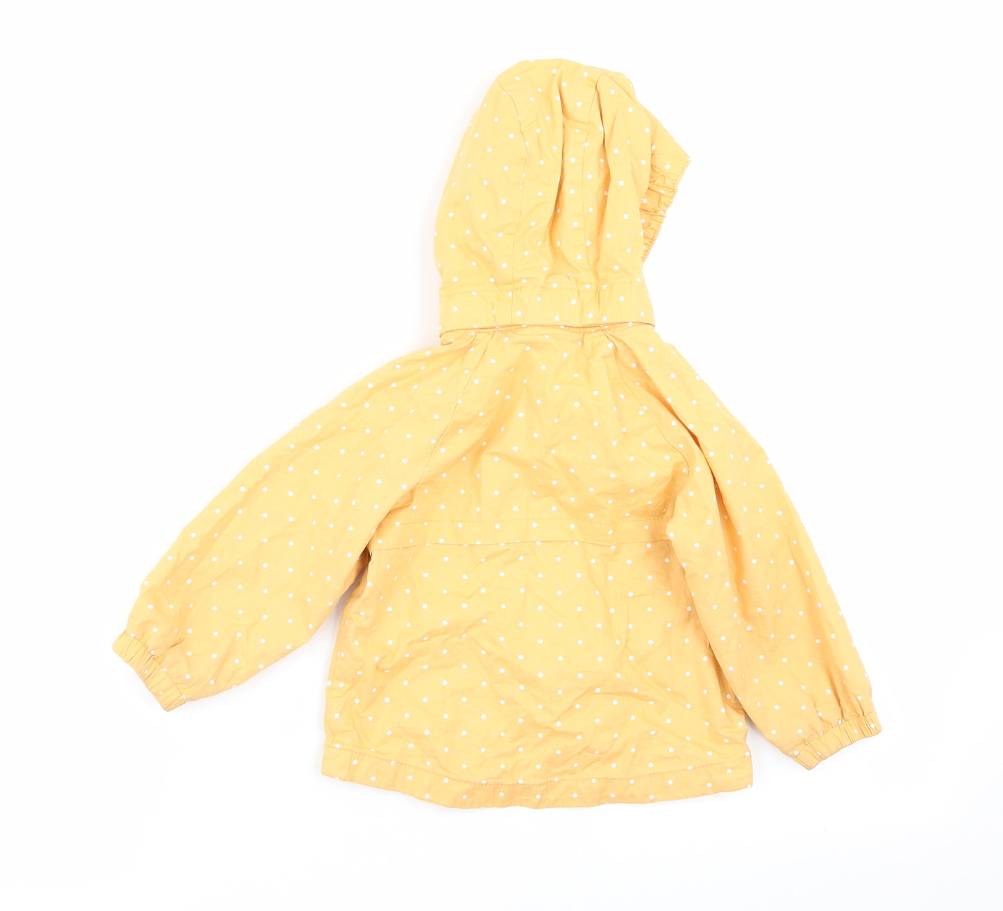 H&M Girls Yellow Polka Dot  Basic Coat Coat Size 12 Months