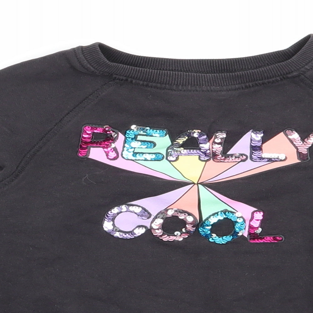 NEXT Girls Black   Pullover Jumper Size 4 Years