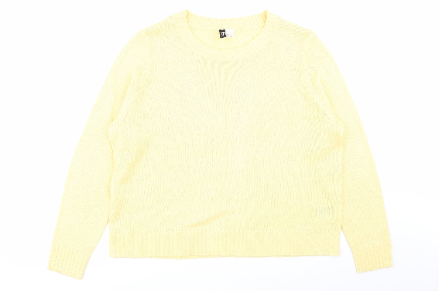 Divided by H&M Womens Yellow   Pullover Jumper Size L