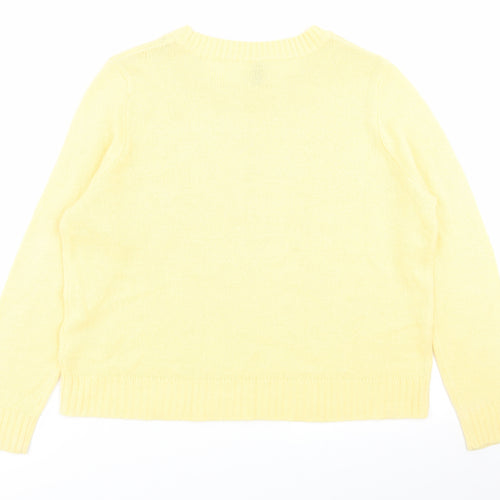 Divided by H&M Womens Yellow   Pullover Jumper Size L