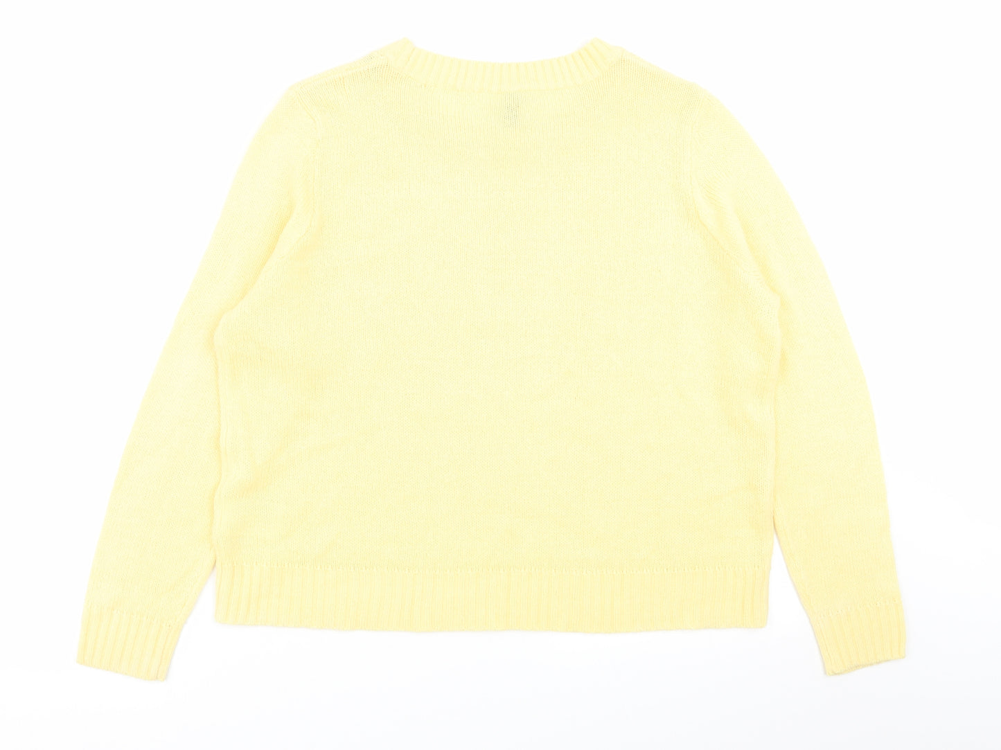 Divided by H&M Womens Yellow   Pullover Jumper Size L