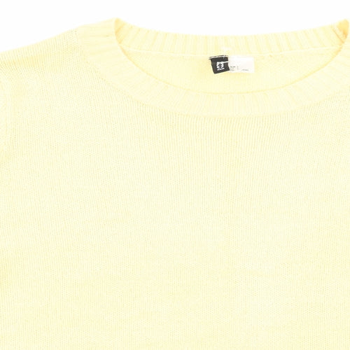 Divided by H&M Womens Yellow   Pullover Jumper Size L