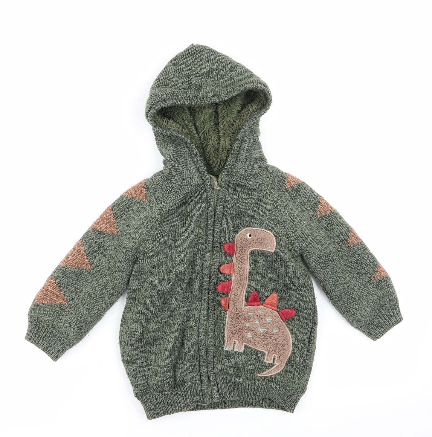 Nutmeg Boys Green   Full Zip Jumper Size 2-3 Years