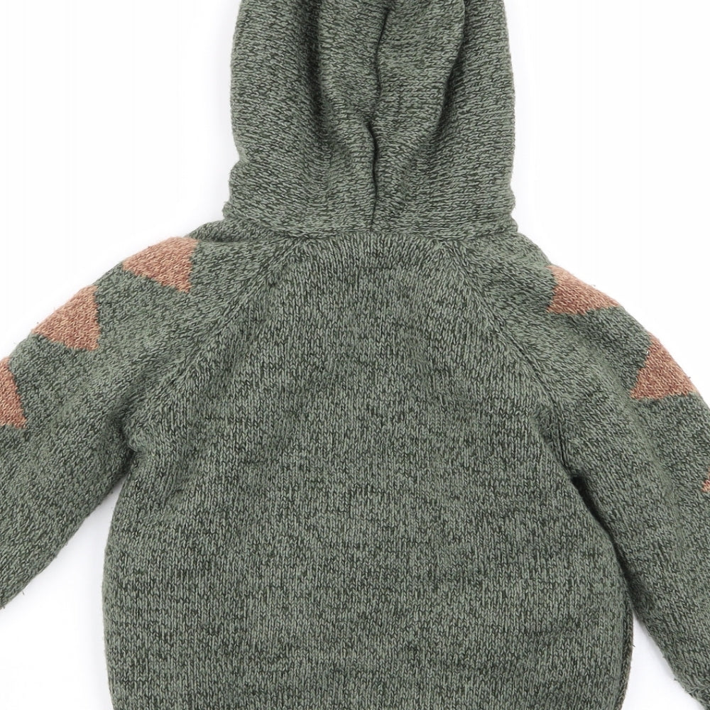 Nutmeg Boys Green   Full Zip Jumper Size 2-3 Years