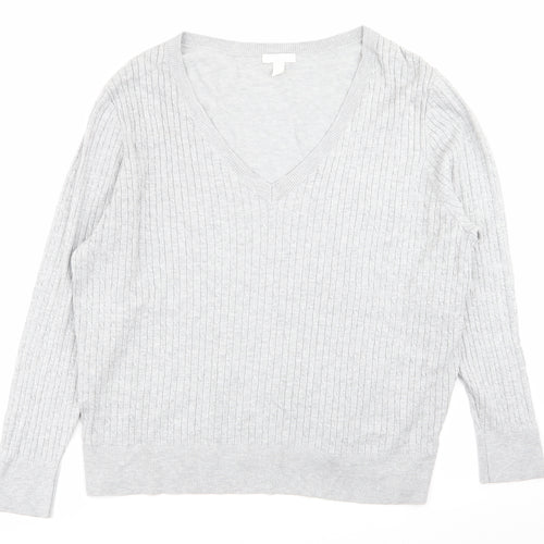 H&M Womens Grey   Pullover Jumper Size XL