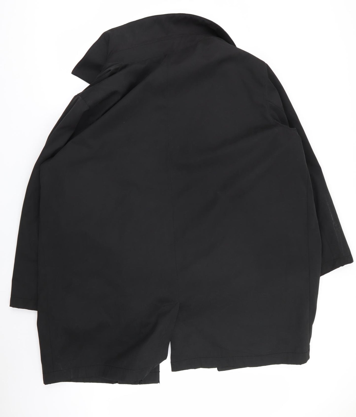 BHS Mens Black   Overcoat Coat Size 2XL