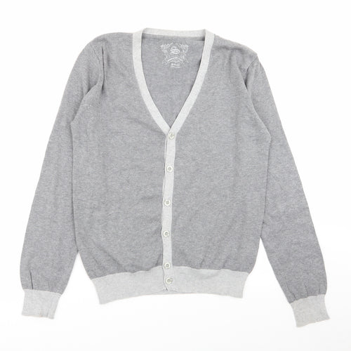 Cedar Wood State Mens Grey   Cardigan Jumper Size S